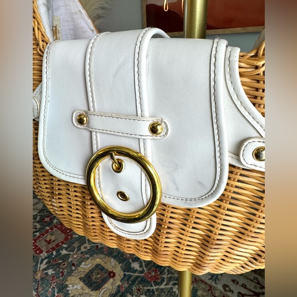 Sun n Sand Vintage Wicker Basket Satchel Bag - Picture 5 of 15